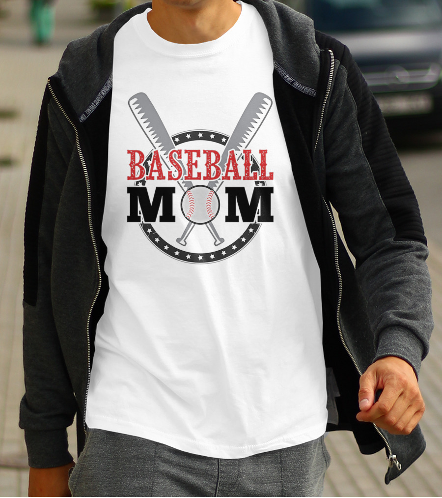 BASEBALL MOM CROSSBATS STAR CIRCLE T-Shirt