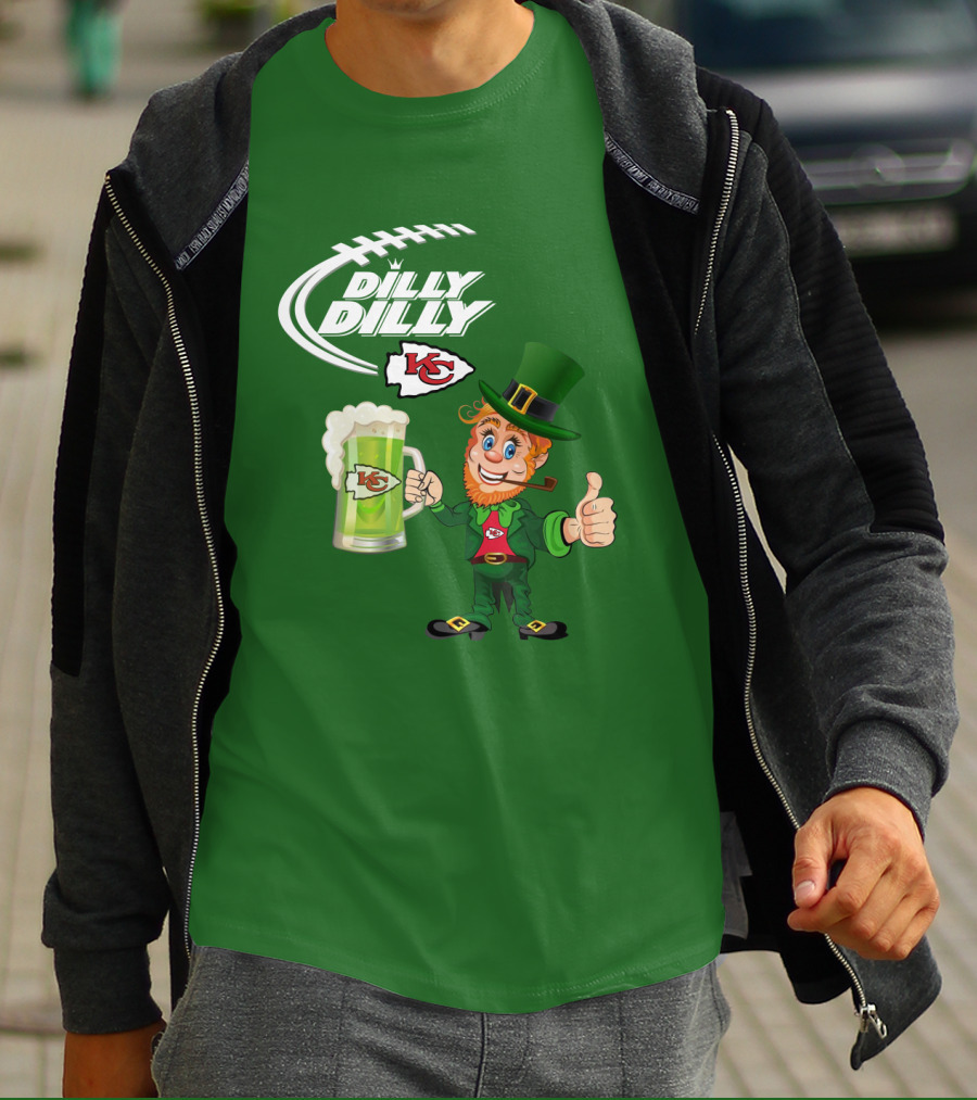 Dilly Dilly Chiefs Leprechaun St Patrick's Day Drink T-Shirt