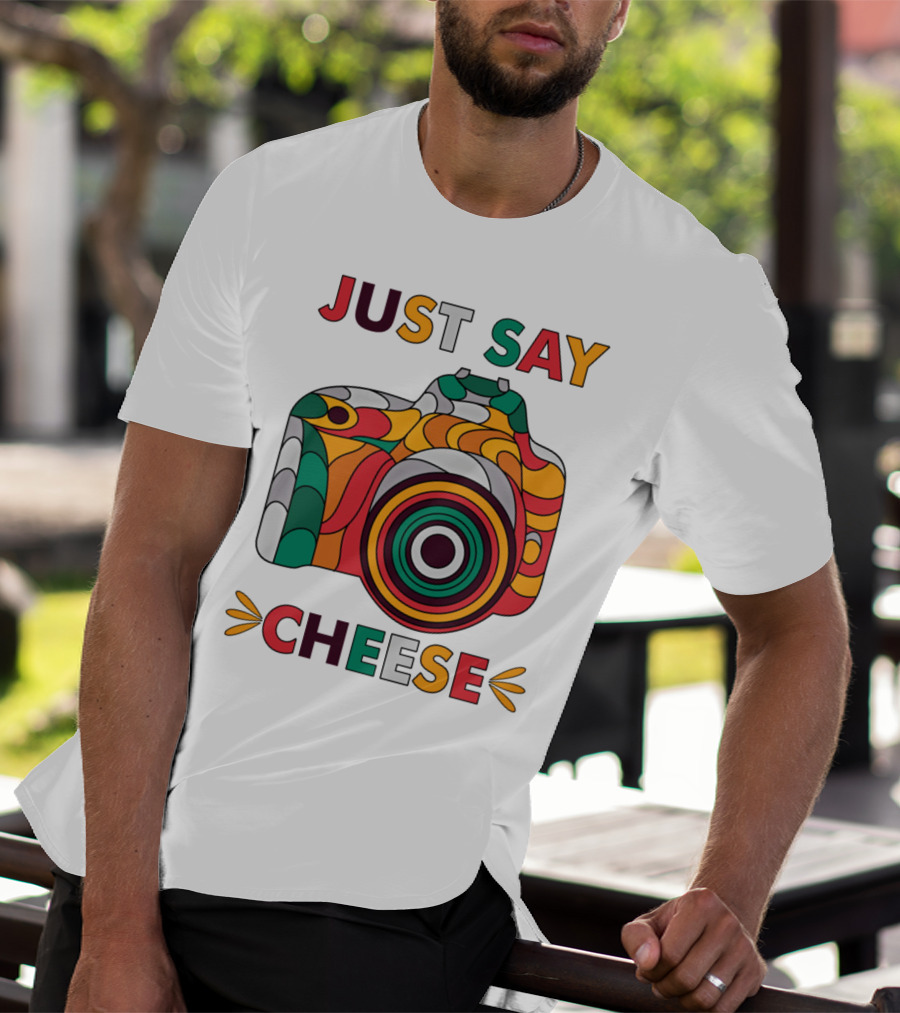 Just Say Cheese Colorful Camera T-Shirt