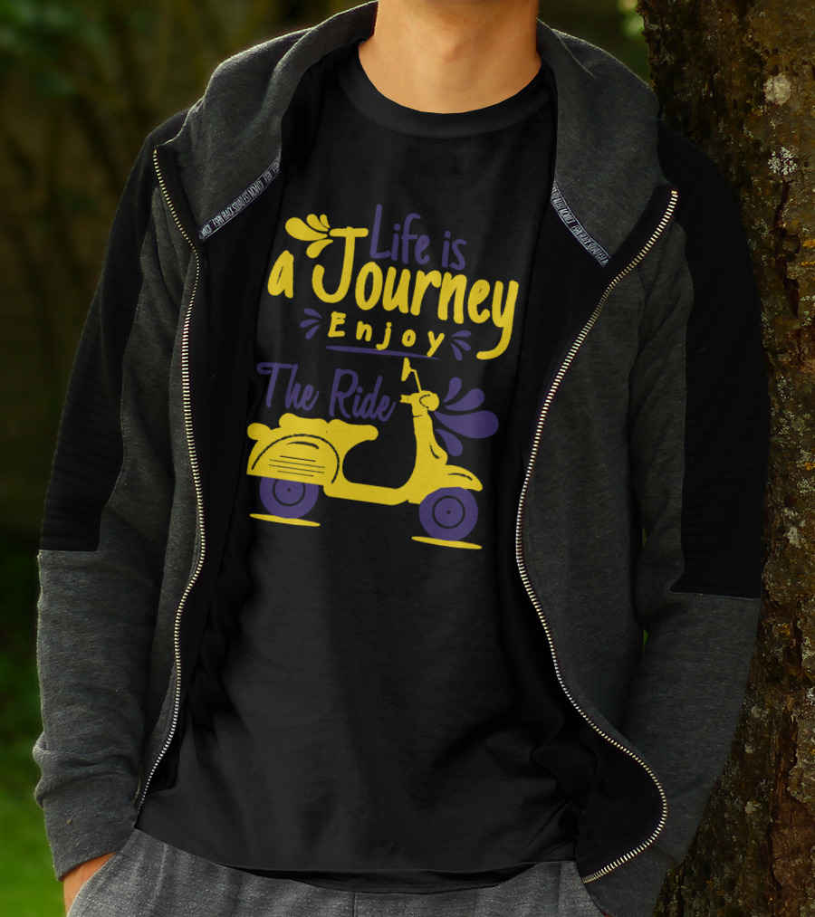 Life Is A Journey Enjoy The Ride Scooter Adventure T-Shirt