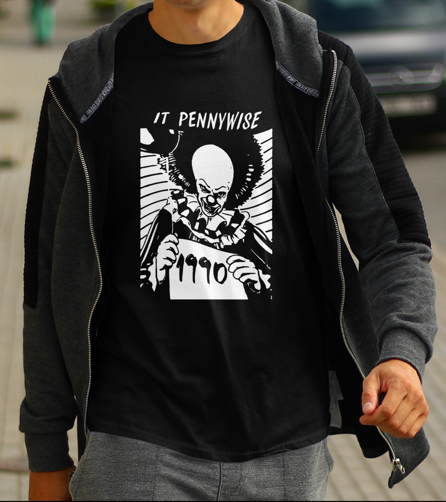 It Pennywise 1990 Classic Movie Iconic Horror Clown T-Shirt