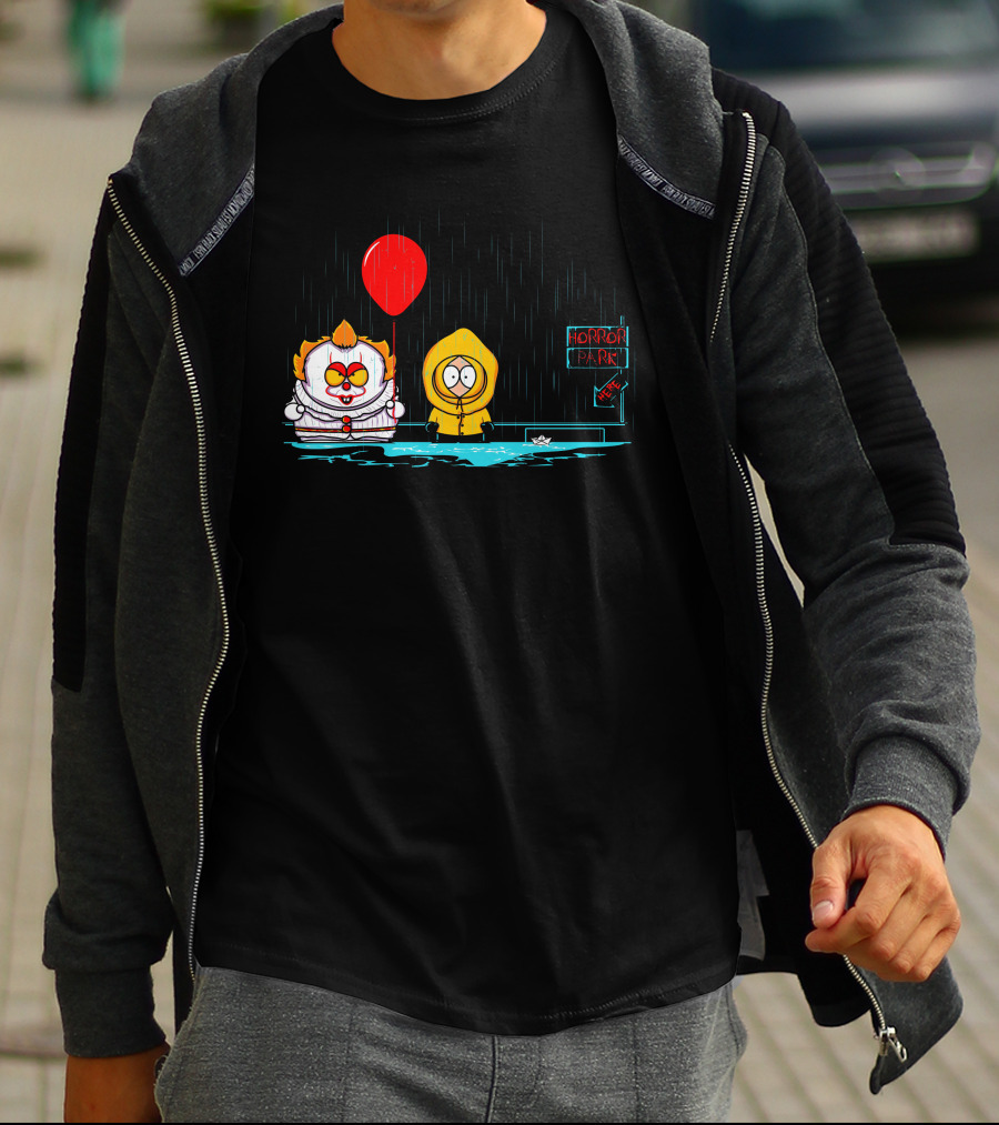 Pennywise IT Horror Park Here Rain Balloon Georgie T-Shirt