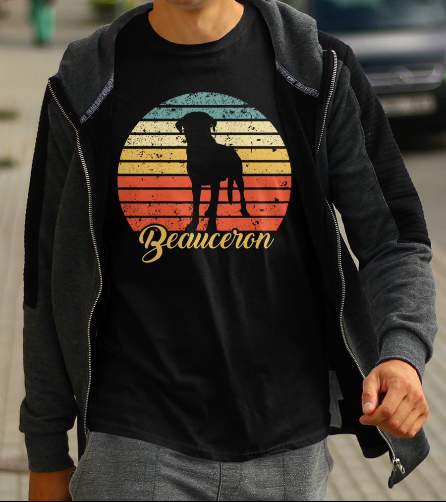 Retro Striped Beauceron T-Shirt
