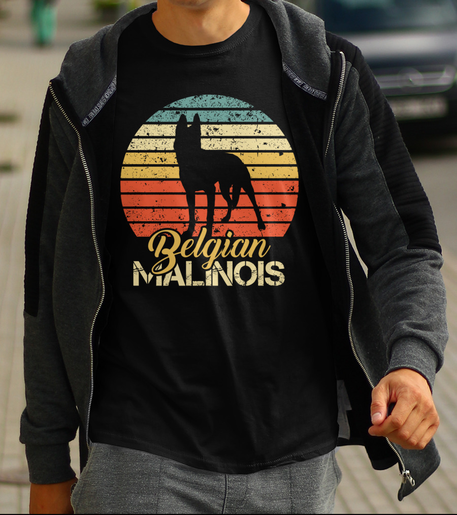 Retro Sunset Belgian Malinois T-Shirt