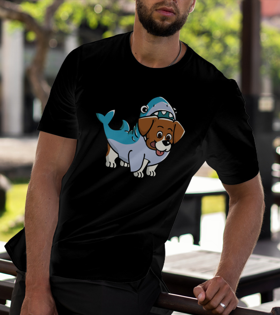 Beagle Shark Costume Hybrid Character T-Shirt
