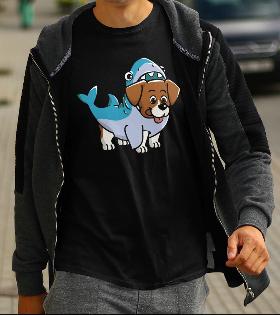 Beagle Shark Costume Hybrid Character T-Shirt