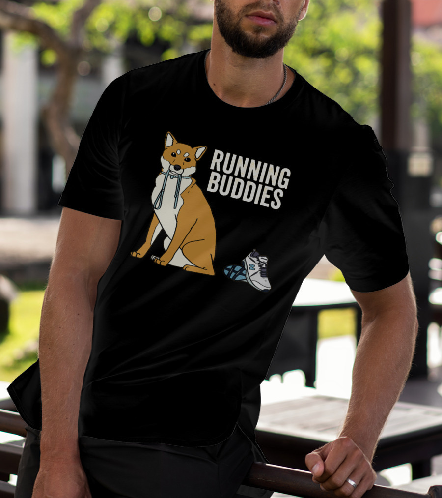 Shiba Inu Running Buddies With Sneakers T-Shirt