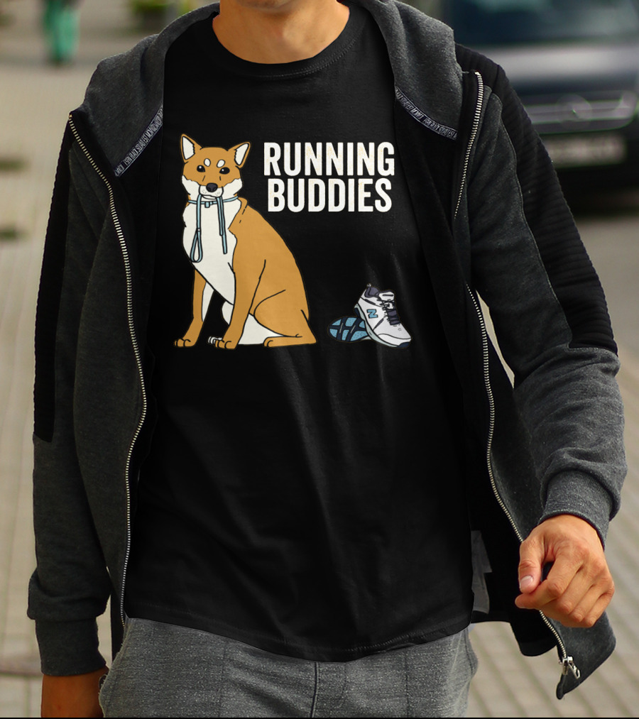Shiba Inu Running Buddies With Sneakers T-Shirt
