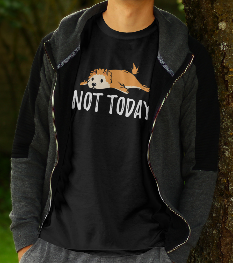 NOT TODAY POMERANIAN LAZY DOG LOUNGING T-Shirt