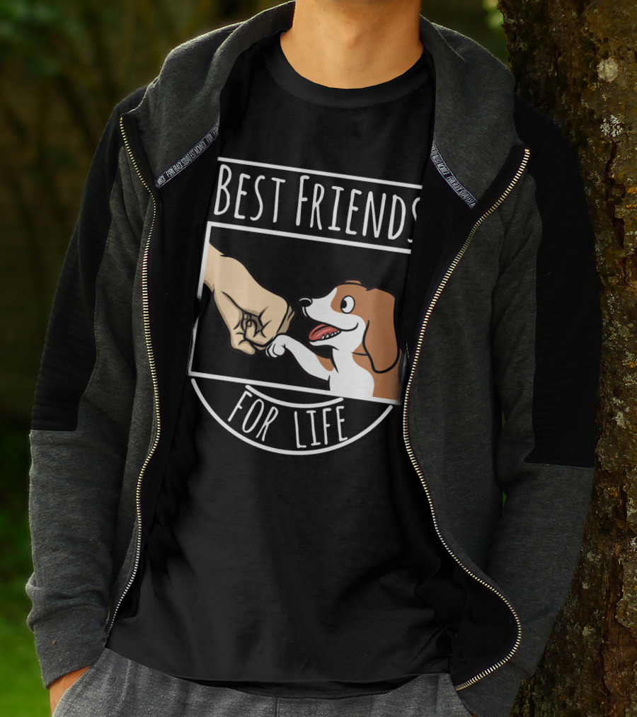 Best Friends For Life Beagle Fist Bump T-Shirt