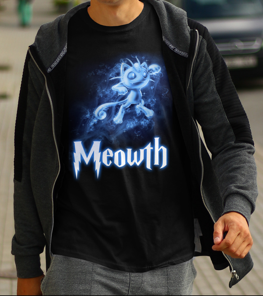 Meowth Pokemon Wizardry Aura T-Shirt