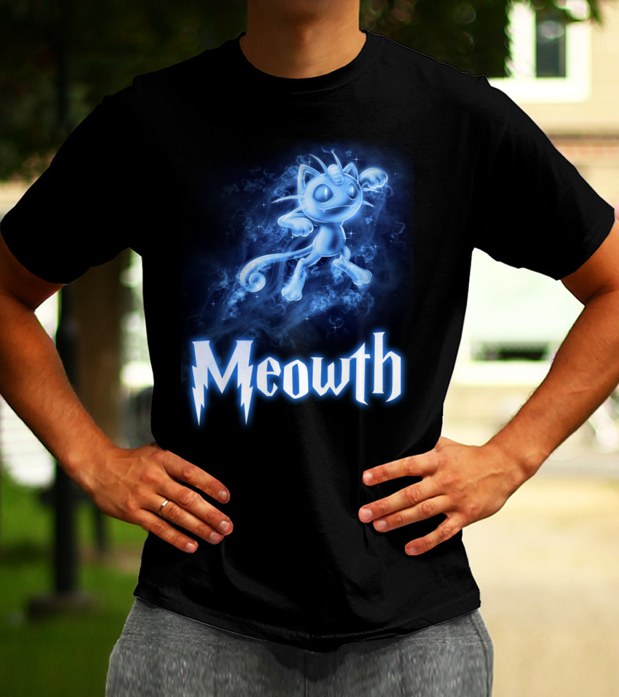 Meowth Pokemon Wizardry Aura T-Shirt