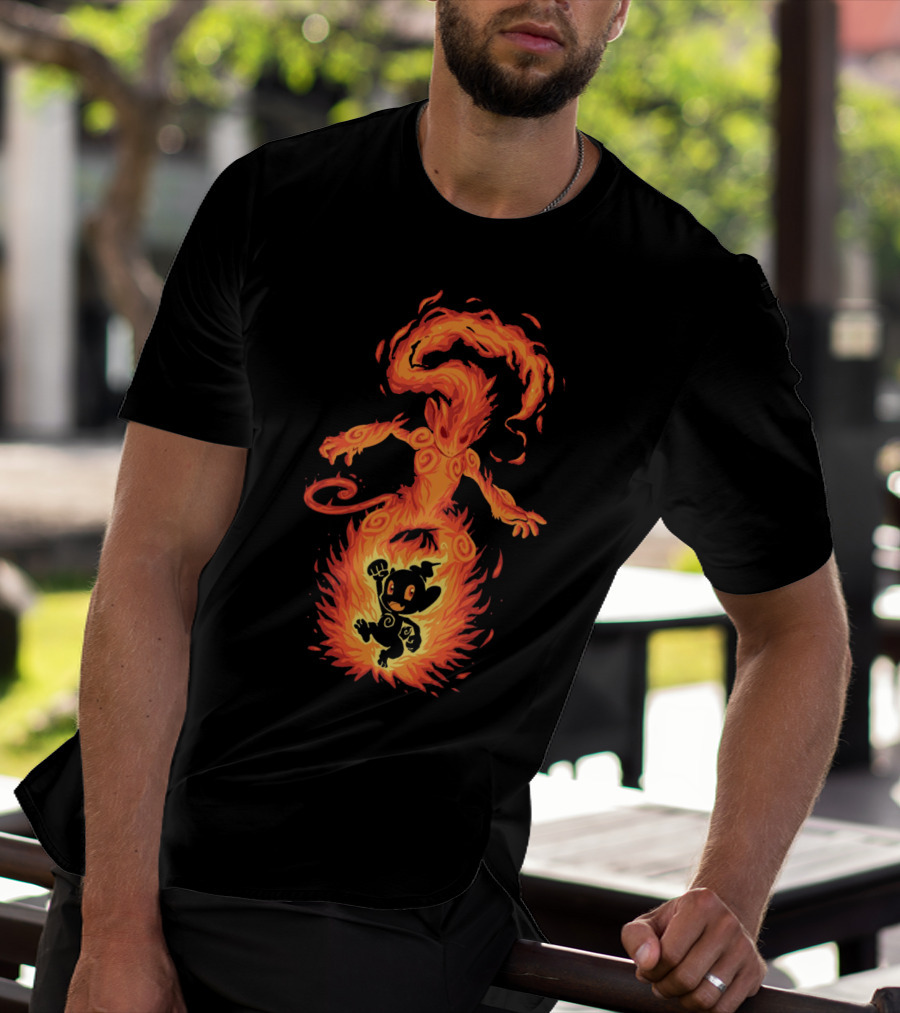 Evolution Pokemon Chimchar Infernape Ember Transformation T-Shirt