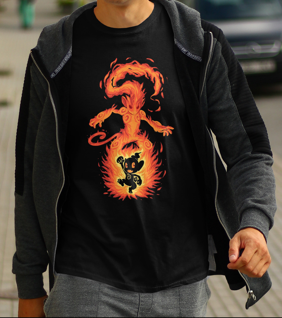 Evolution Pokemon Chimchar Infernape Ember Transformation T-Shirt