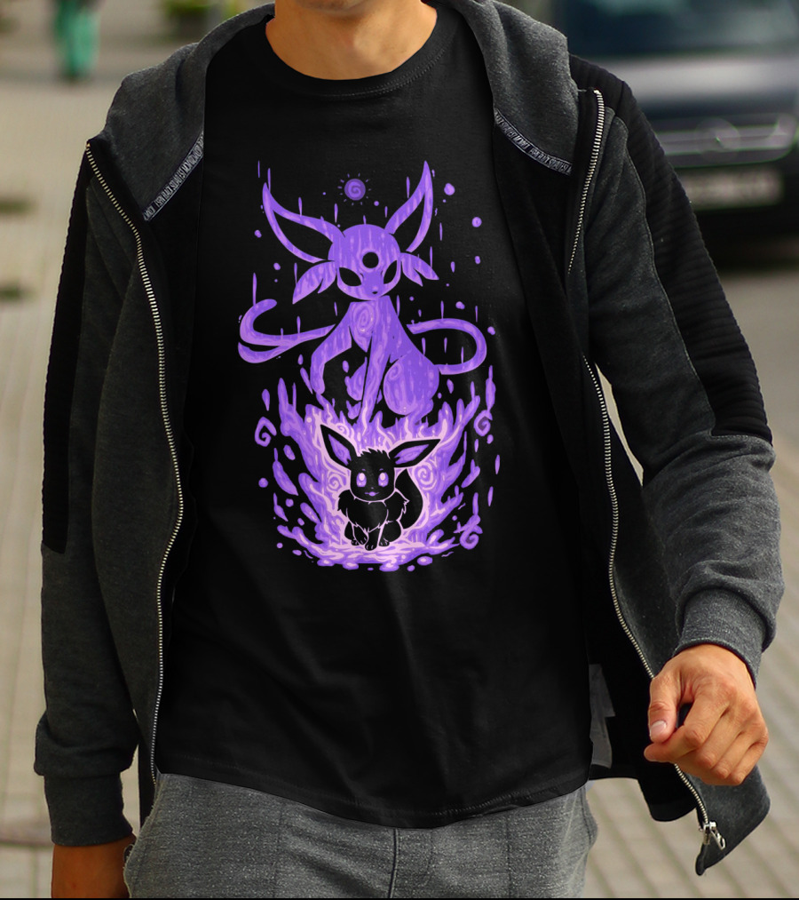 Evolution Pokemon Espeon Eevee Transformation T-Shirt