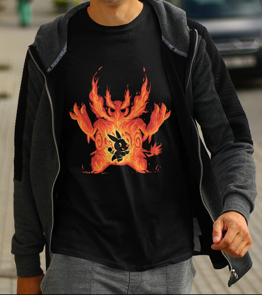 Pokemon Tepig Into Emboar Flame Evolution T-Shirt