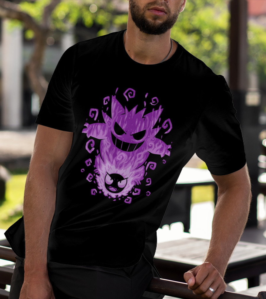 Evolution Pokemon Gengar Gastly T-Shirt