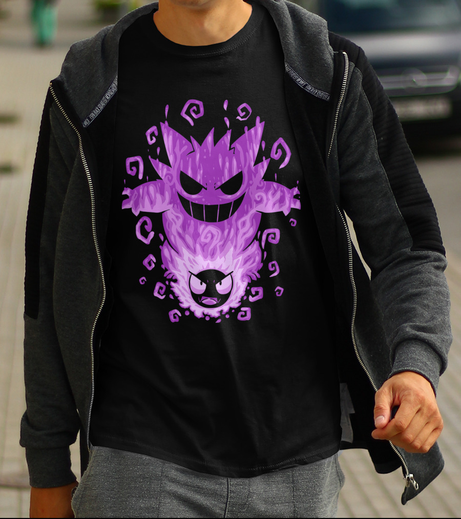 Evolution Pokemon Gengar Gastly T-Shirt