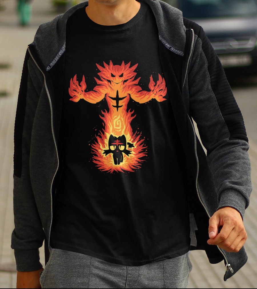 Litten To Incineroar Evolution Fire Pokemon T-Shirt