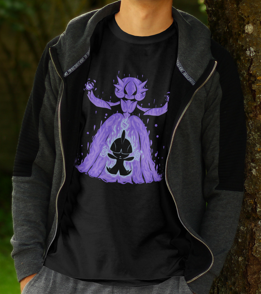 Evolution Pokemon Mega Gardevoir With Purple T-Shirt