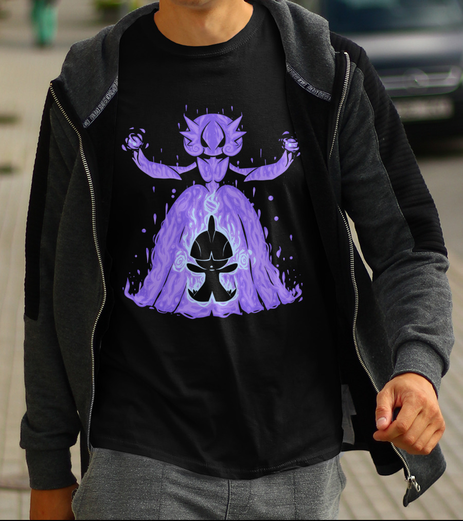 Evolution Pokemon Mega Gardevoir With Purple T-Shirt