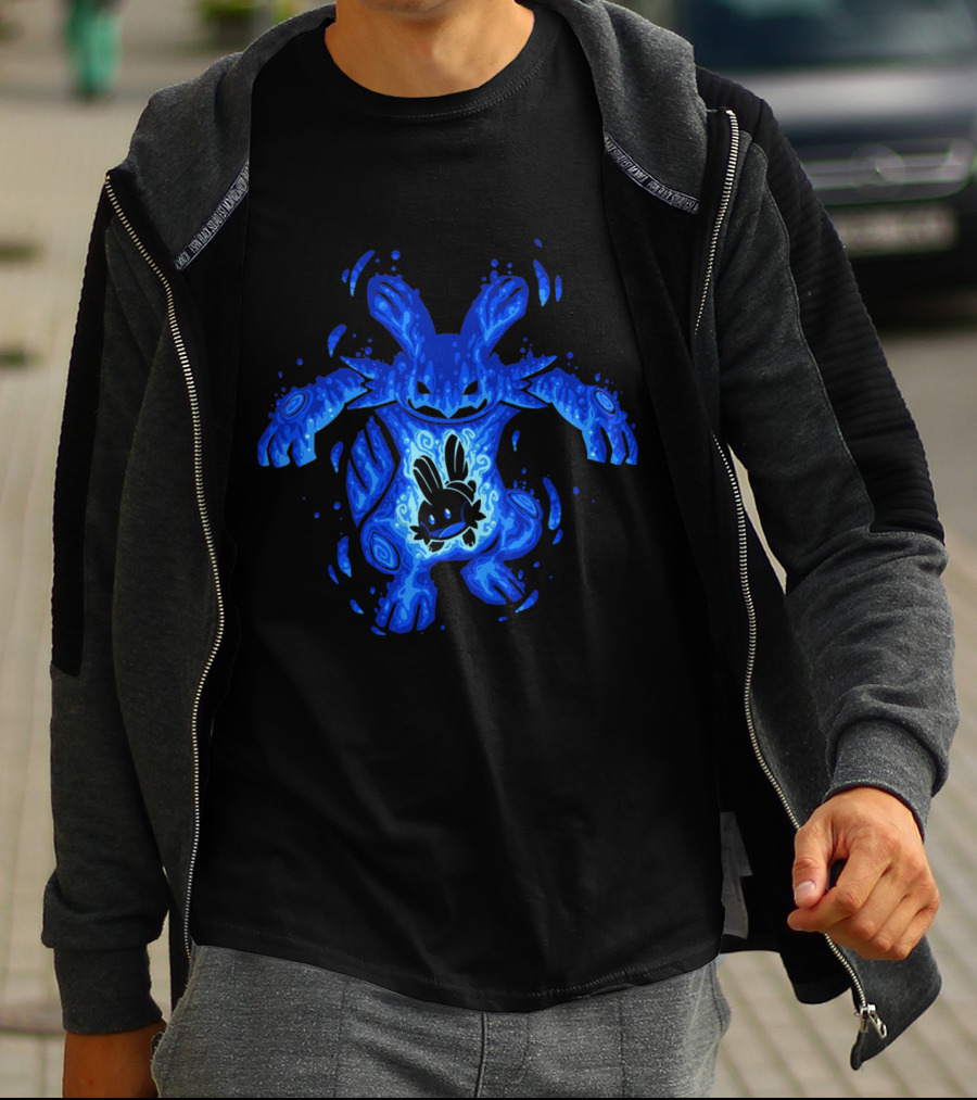 Evolution Pokémon Mudkip Marshtomp Swampert Water-Theme T-Shirt