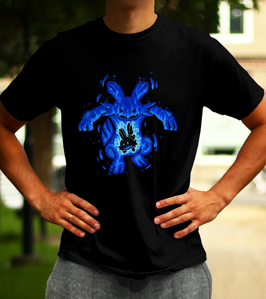Evolution Pokémon Mudkip Marshtomp Swampert Water-Theme T-Shirt