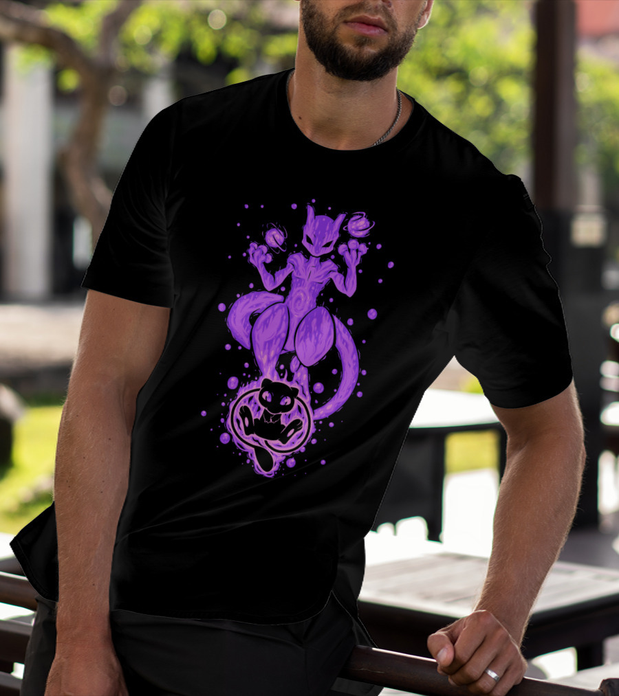 Evolution Pokemon Mewtwo Mew Kanto Legends T-Shirt