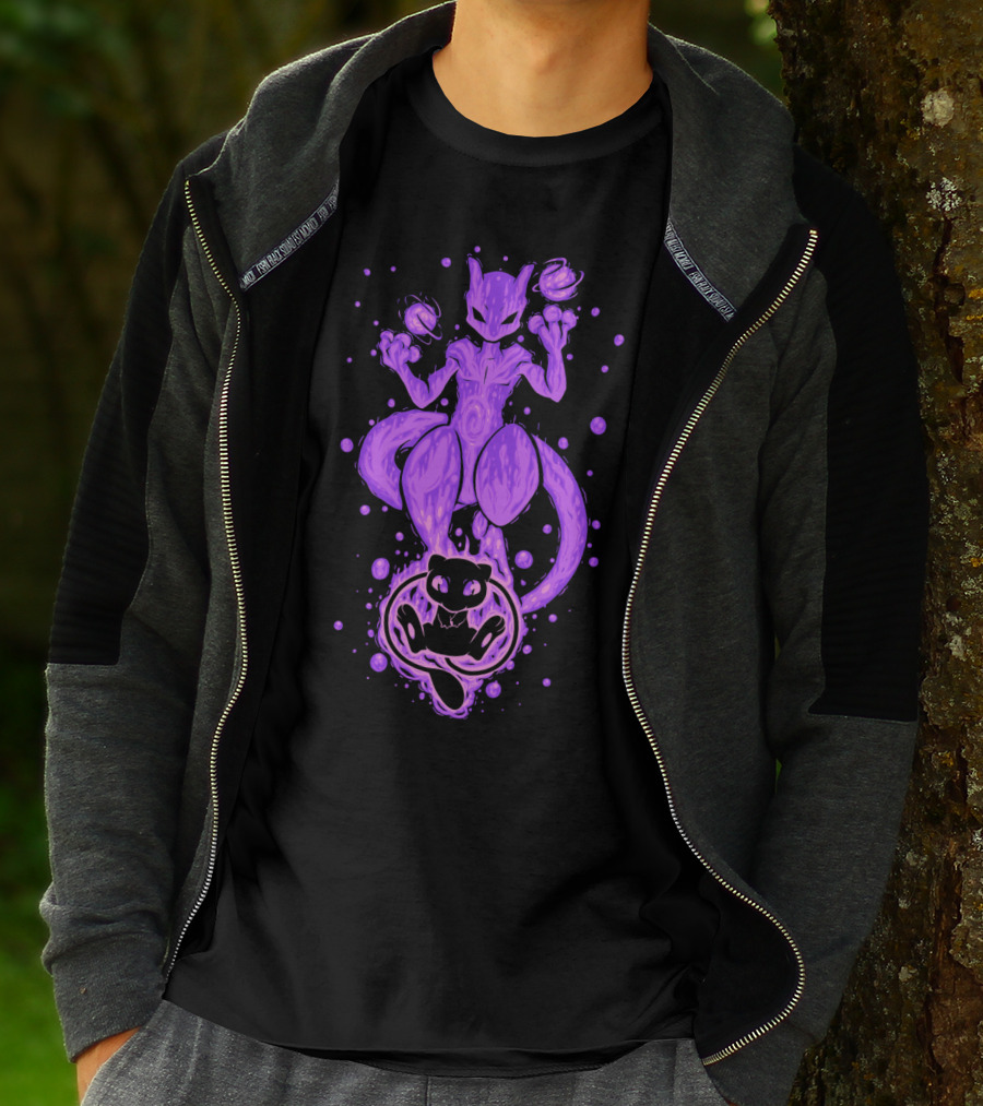 Evolution Pokemon Mewtwo Mew Kanto Legends T-Shirt