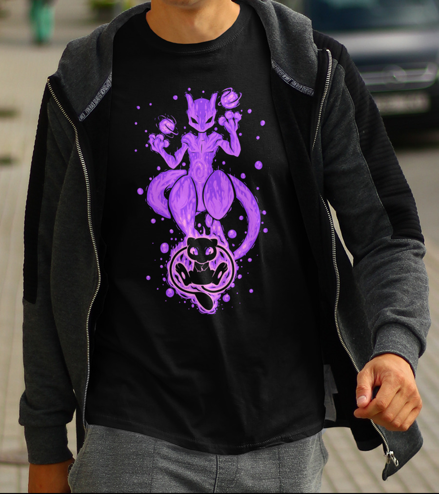 Evolution Pokemon Mewtwo Mew Kanto Legends T-Shirt