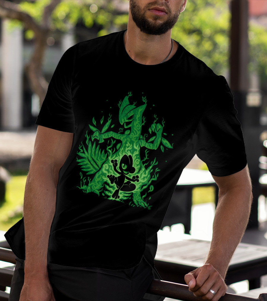 Evolution Pokemon Treecko To Sceptile Transformation T-Shirt