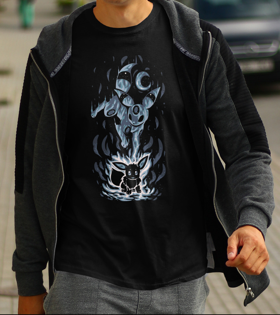 Evolution Pokemon Umbreon Eevee Transformation Moon Phases T-Shirt