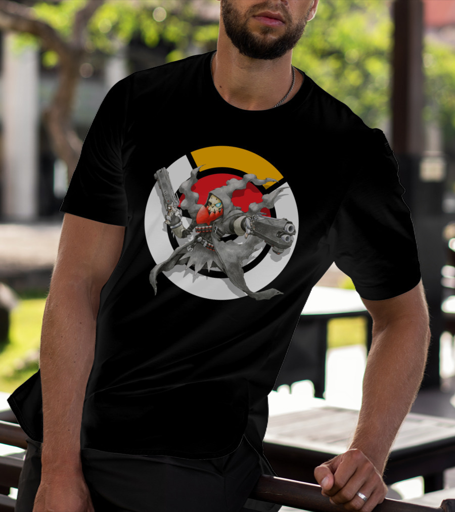 Pokemon Darkrai Reaper Guns Circle Symbol Crossover T-Shirt