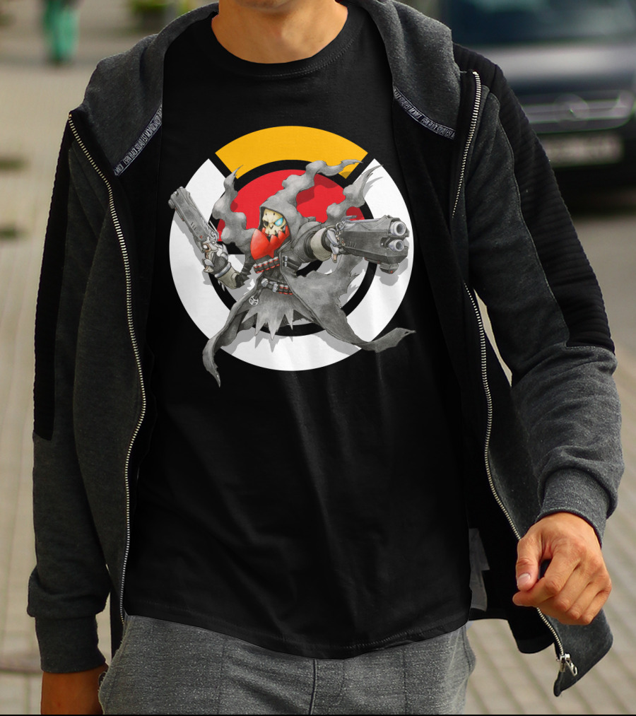 Pokemon Darkrai Reaper Guns Circle Symbol Crossover T-Shirt