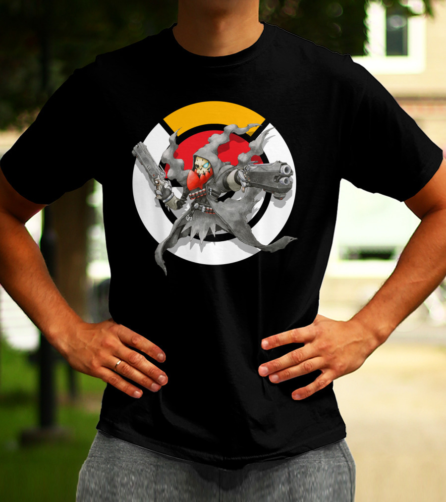 Pokemon Darkrai Reaper Guns Circle Symbol Crossover T-Shirt