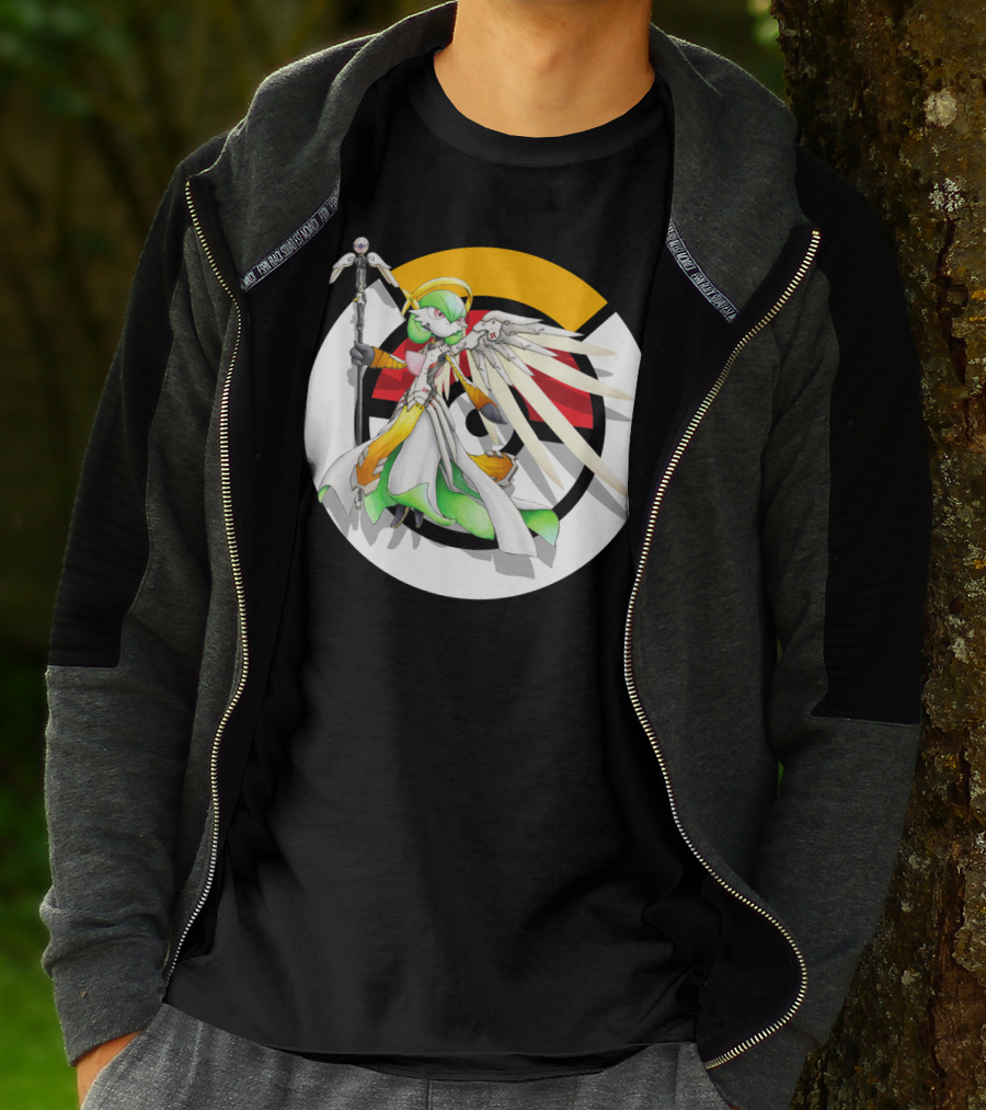 Pokemon Overwatch Gardevoir Mercy Crossover T-Shirt