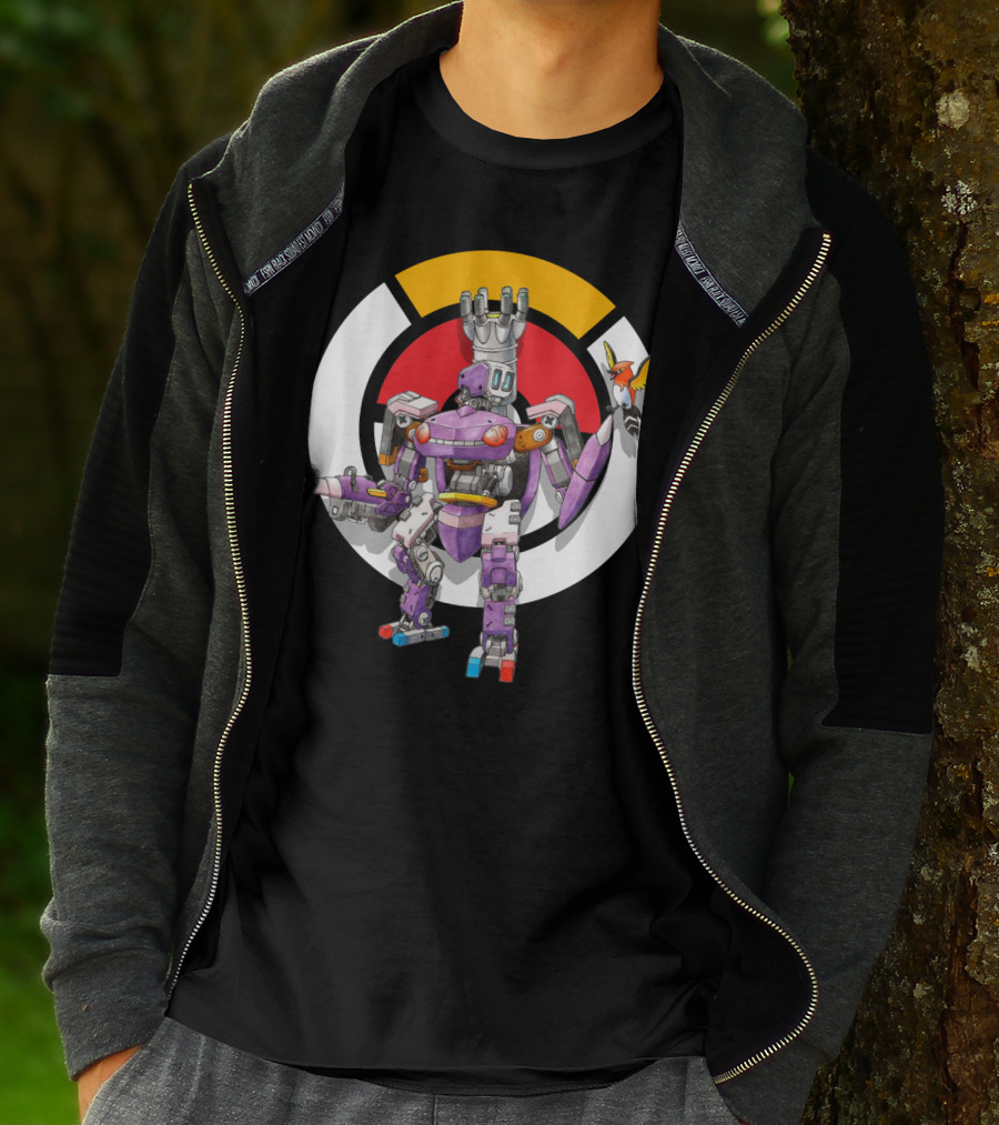 Pokemon X Over Genesect X Bastion Mech Crossover T-Shirt