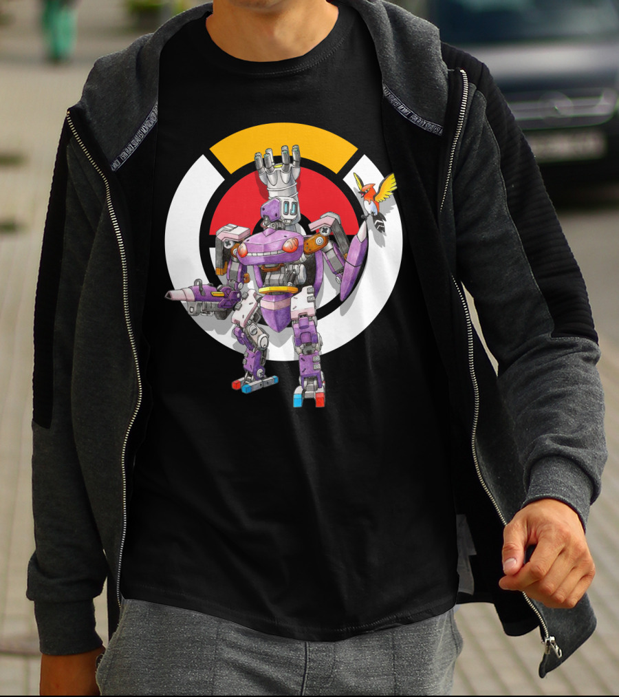 Pokemon X Over Genesect X Bastion Mech Crossover T-Shirt