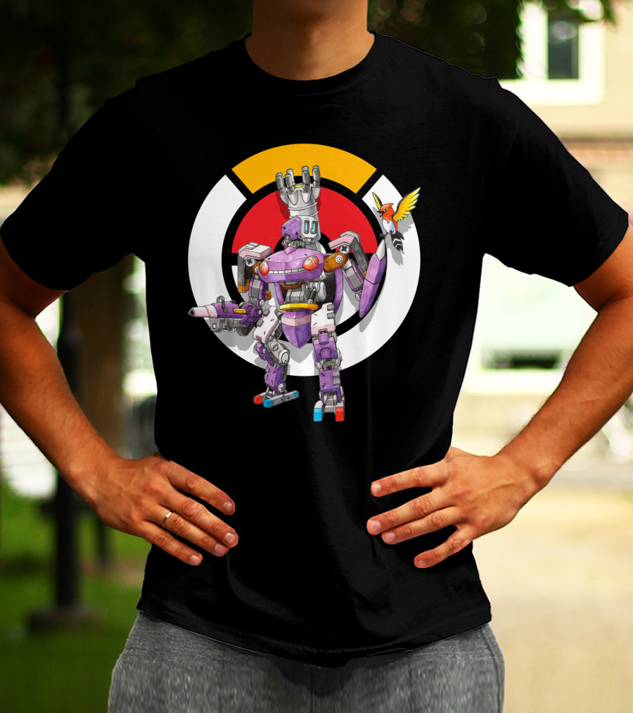 Pokemon X Over Genesect X Bastion Mech Crossover T-Shirt