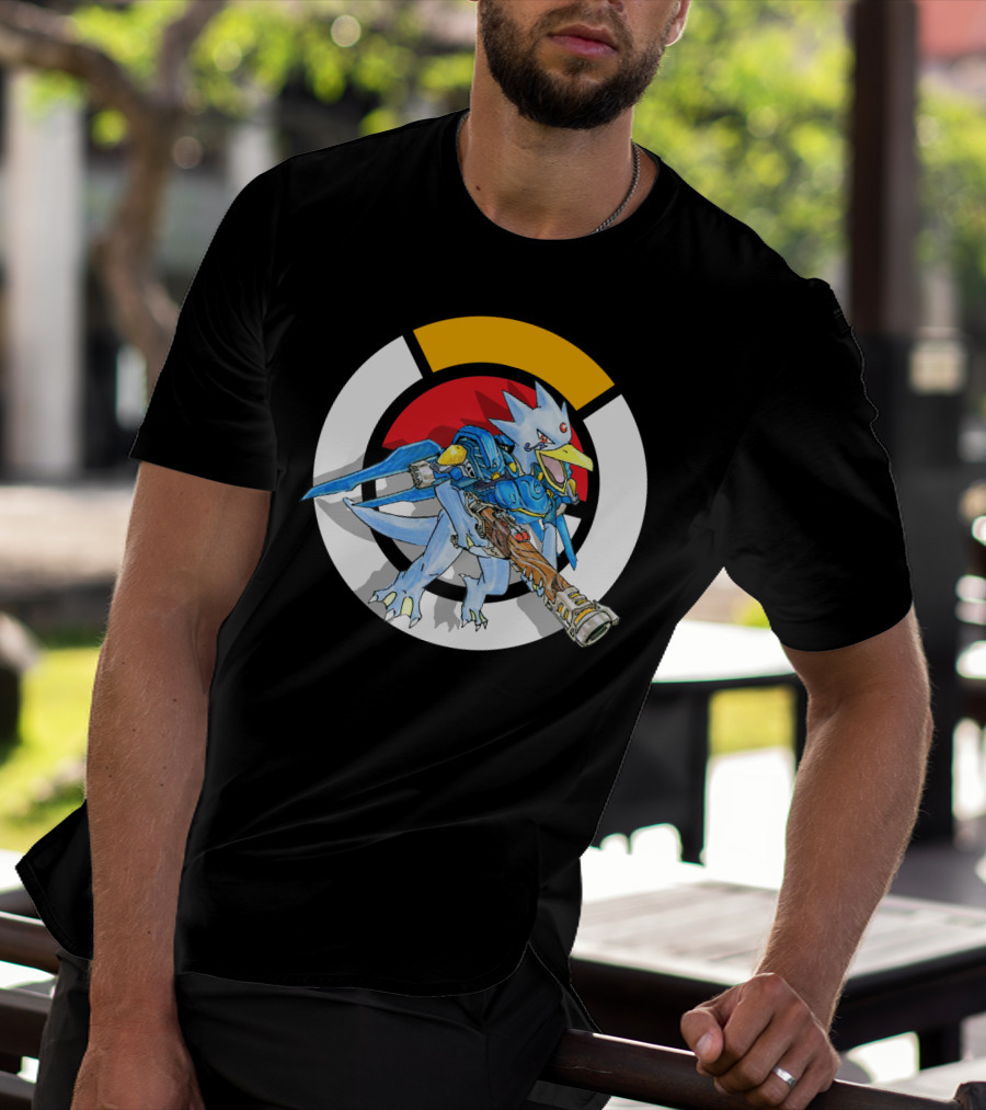 POKEMON X OVERWATCH GOLDUCK X PHARAH Crossover T-Shirt