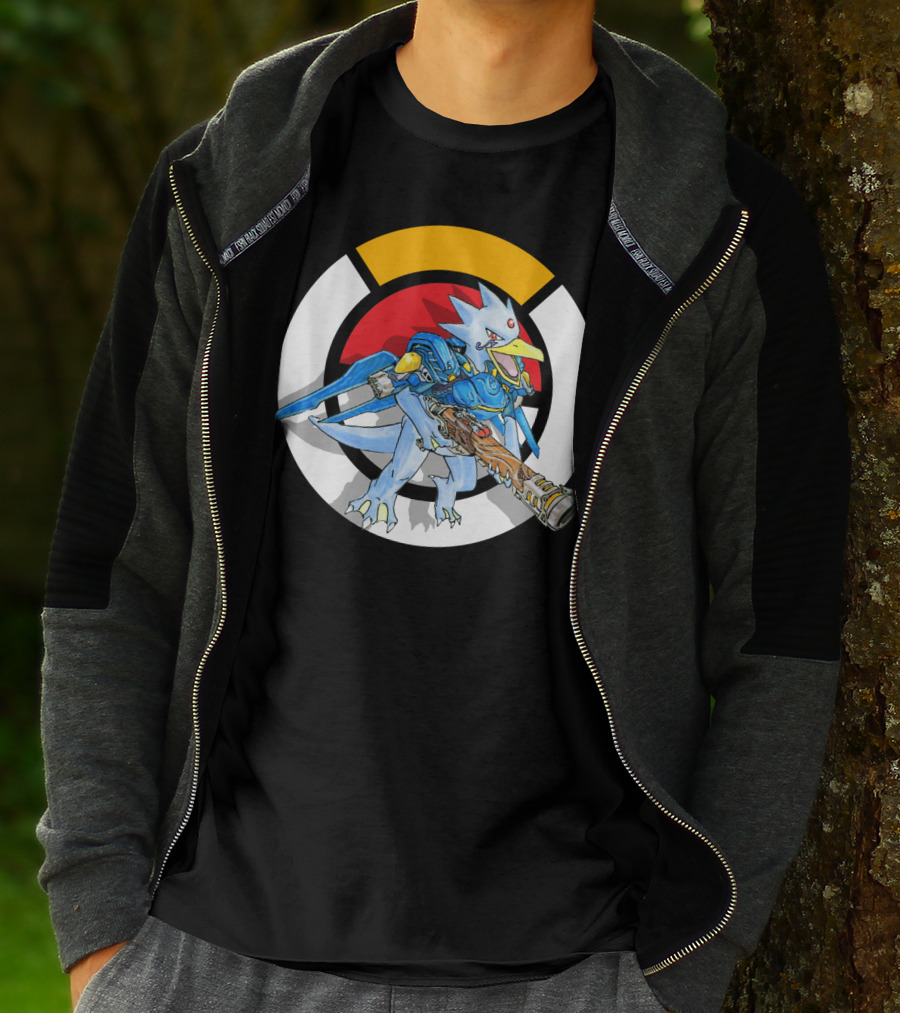 POKEMON X OVERWATCH GOLDUCK X PHARAH Crossover T-Shirt