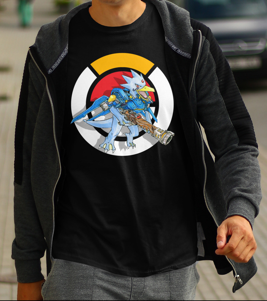 POKEMON X OVERWATCH GOLDUCK X PHARAH Crossover T-Shirt