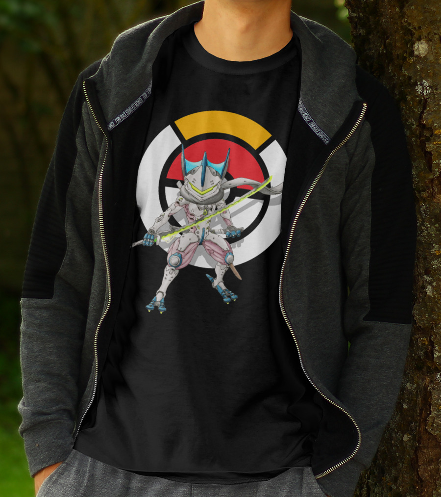 POKEMON OVERWATCH GRENINJA GENJI Crossover Fusion T-Shirt