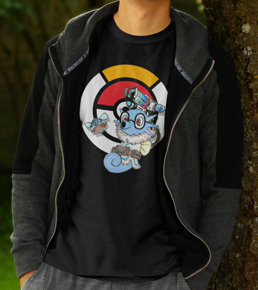 POKEMON X HORSEA MAY Crossover With Hat Glasses Backpack And Poké Ball T-Shirt