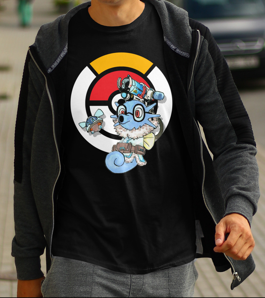 POKEMON X HORSEA MAY Crossover With Hat Glasses Backpack And Poké Ball T-Shirt