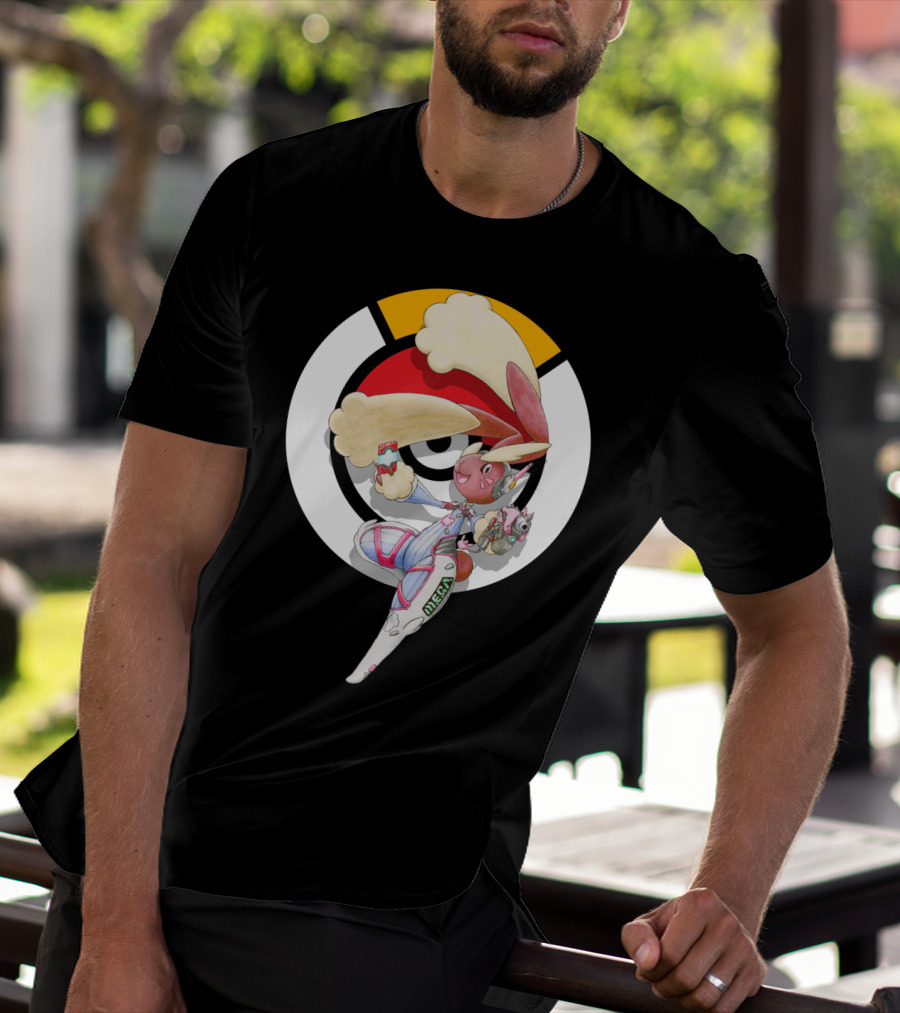 Pokemon X Overwatch Lopunny D.va Mecha Crossover T-Shirt