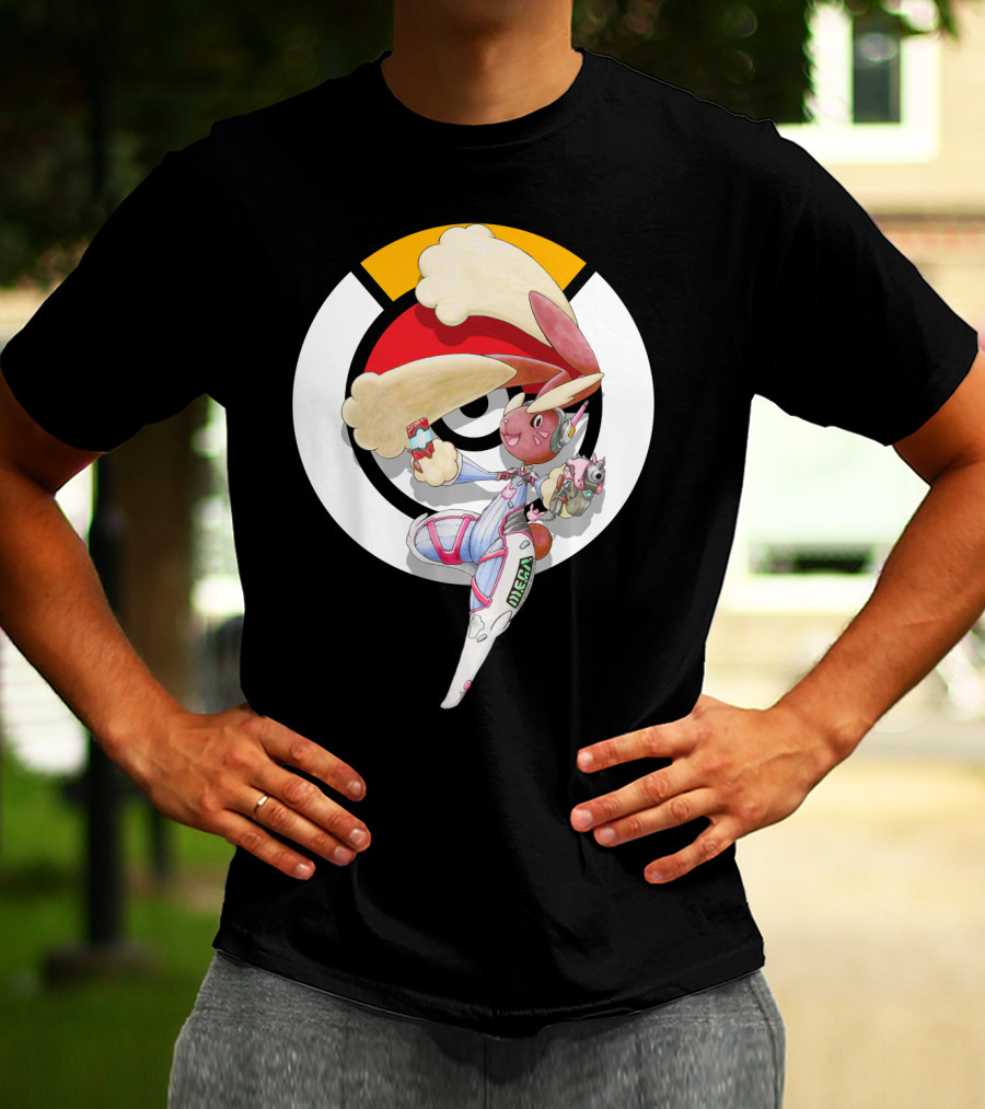 Pokemon X Overwatch Lopunny D.va Mecha Crossover T-Shirt