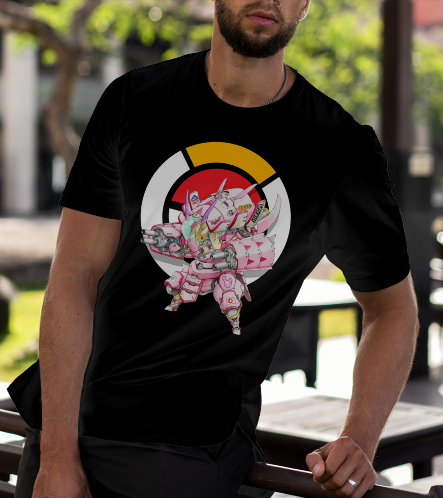 Pokemon X Overwatch Lopunny X Golisopod Mech Fusion T-Shirt