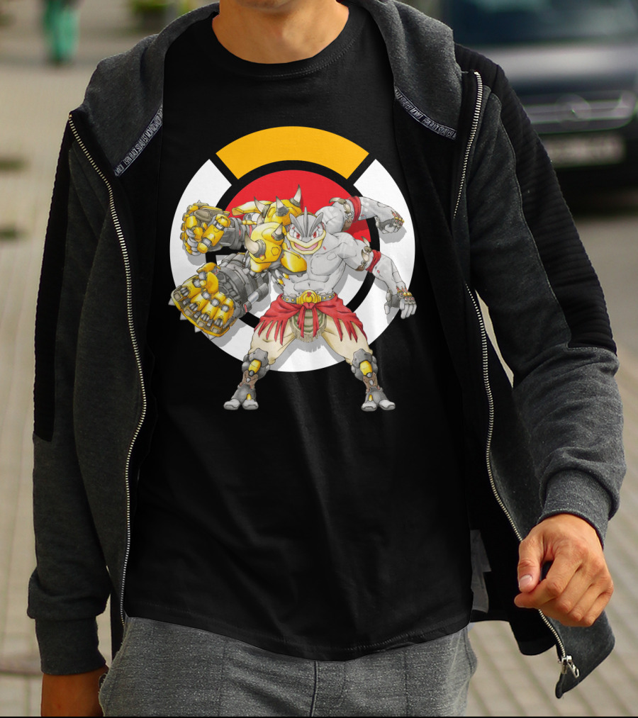 Pokemon X Overwatch Mashup Machamp X Doomfist T-Shirt
