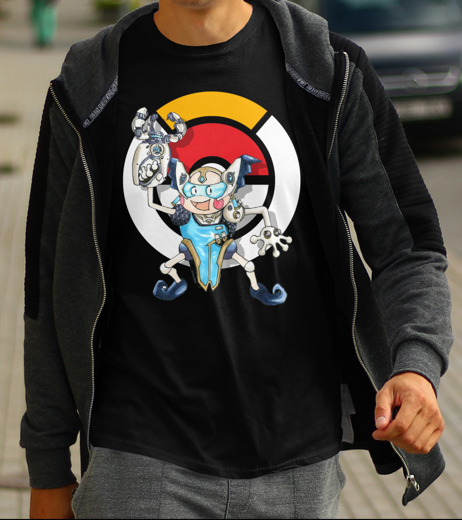 Pokemon X Over Mr. Mime Crossover With Symmetra T-Shirt